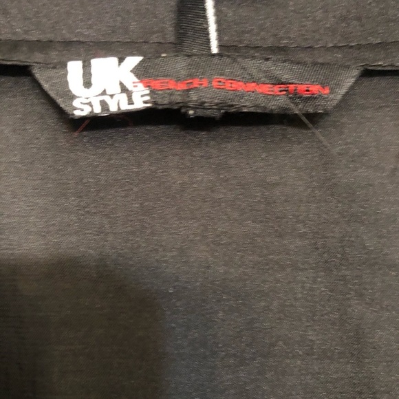 French Connection UK size 8 black dressy romper front zip V- neck - Picture 9 of 14